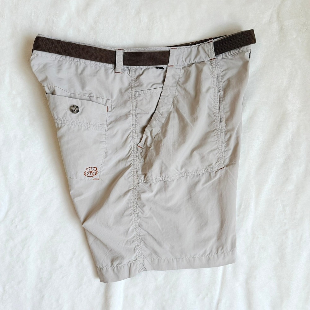 Outdoor Research Mens Khaki Tan Nylon Hiking Shorts Belted Size Large